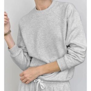 AYR BFF Sweatshirt Gray 100% Cotton Sz Large French Terry Athleisure Minimalist